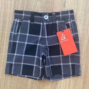 *NWT* Ripzone Shorts in Black Plaid Size 2T.